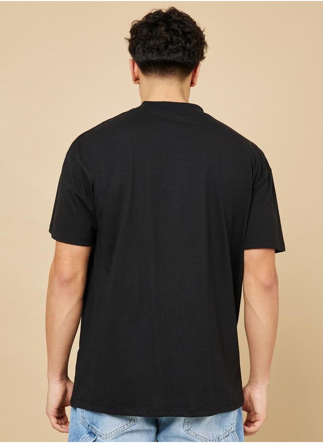 Styli - Mock Neck Oversize T Shirt - Image 1