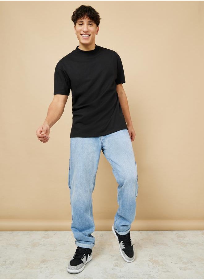 Styli - Mock Neck Oversize T Shirt - Image 1