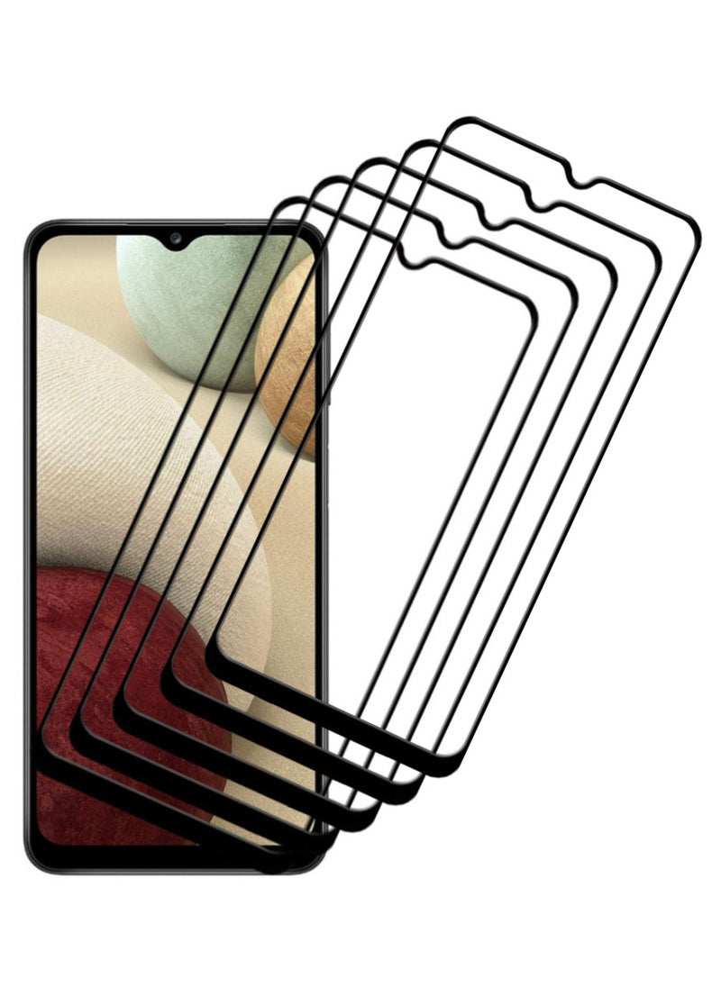 ACLIX 5 Pieces Antistatic ESD Dustproof Premium Quality High Definition Tempered Glass Screen Protector Designed For Samsung Galaxy A12 - Image 1