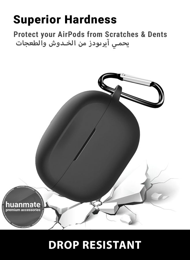 huanmate Anker SoundCore Life Note 3i Silicone Case Cover - Black - Made with Soft Silicone, Lightweight & Durable - Stylish Design, Accurate Cut-outs, Easy Installation & Removal - Image 4