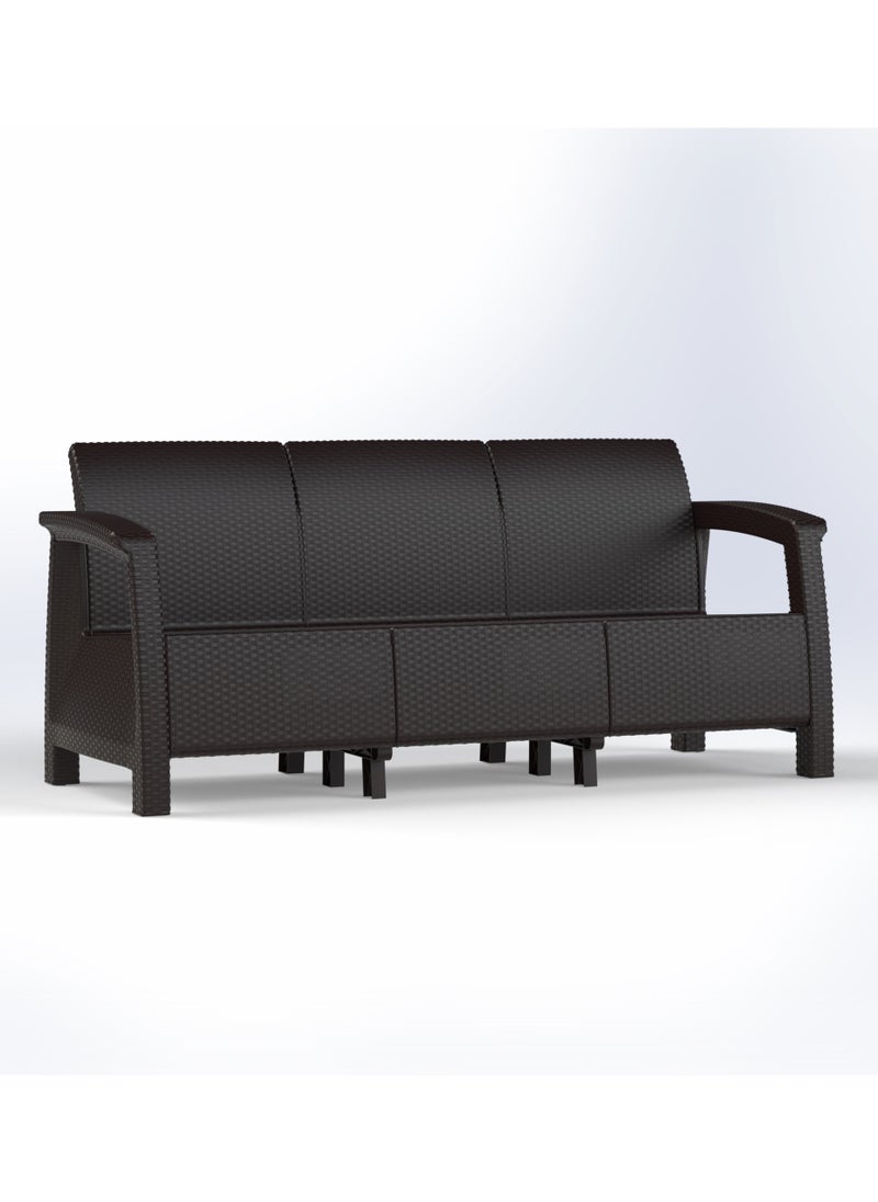 3MPlast - 3MPlast Havana Sofa 5-Seater Set, Rattan Modern Outdoor Furniture, with Comfort cushions and Coffee table - Image 1