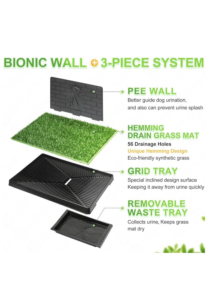 TRASSLE - Large Dog Grass Pad with Tray, Puppy Turf Potty Reusable Training Pads with Pee Baffle, Artificial Grass Patch for Indoor and Outdoor Use, Ideal for Small and Medium Dogs,76×51CM - Image 1