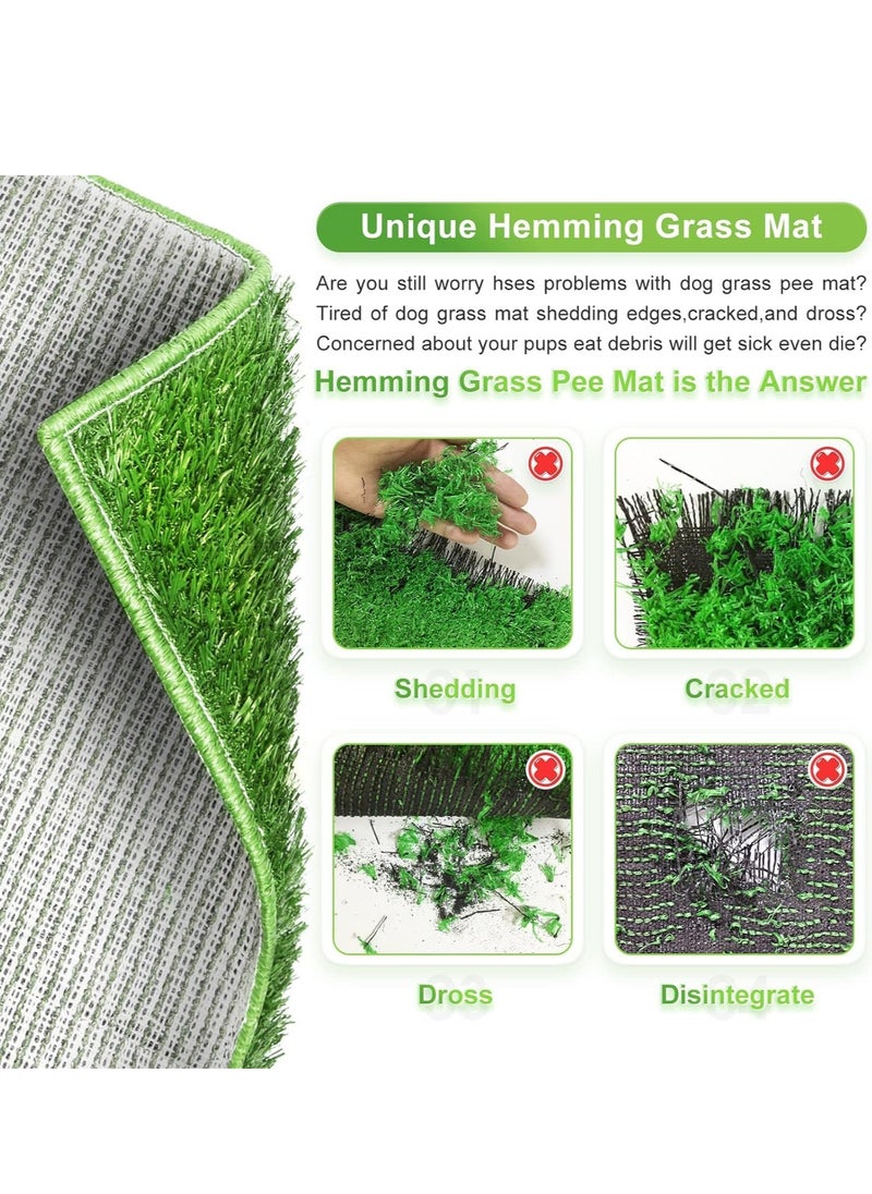 TRASSLE - Large Dog Grass Pad with Tray, Puppy Turf Potty Reusable Training Pads with Pee Baffle, Artificial Grass Patch for Indoor and Outdoor Use, Ideal for Small and Medium Dogs,76×51CM - Image 1