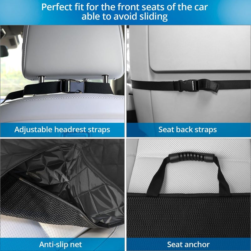 QWORK Waterproof Front Seat Cover for Dogs - Car Seat Protector for All Cars, Minivans, and SUVs - Image 3
