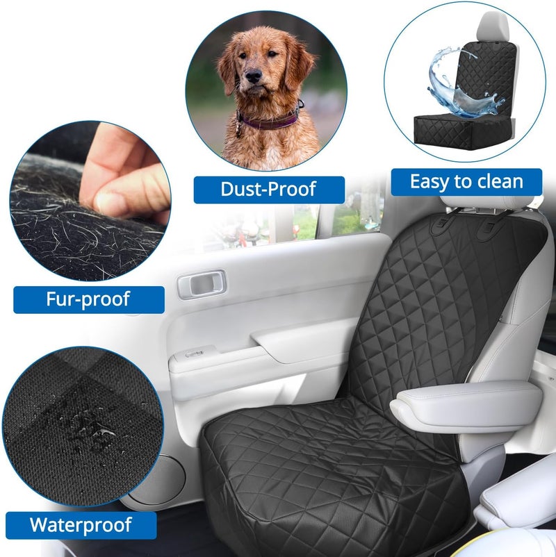 QWORK Waterproof Front Seat Cover for Dogs - Car Seat Protector for All Cars, Minivans, and SUVs - Image 2