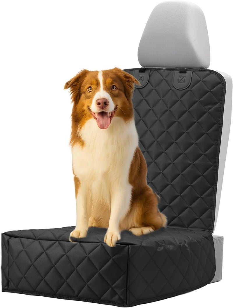 QWORK Waterproof Front Seat Cover for Dogs - Car Seat Protector for All Cars, Minivans, and SUVs - Image 1