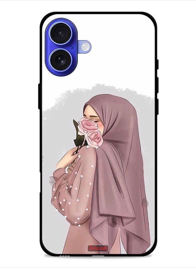 Tolwak Apple iPhone 16 Plus Protective Case Cover Holding Roses Girl Art - Image 1
