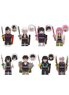 General Demon Slayer Blade Kids Building Block Figures Toy, 8 Pieces Demon Slayer Blade Character Decoration Children's Birthday Decoration Collection Gifts  - Image 1