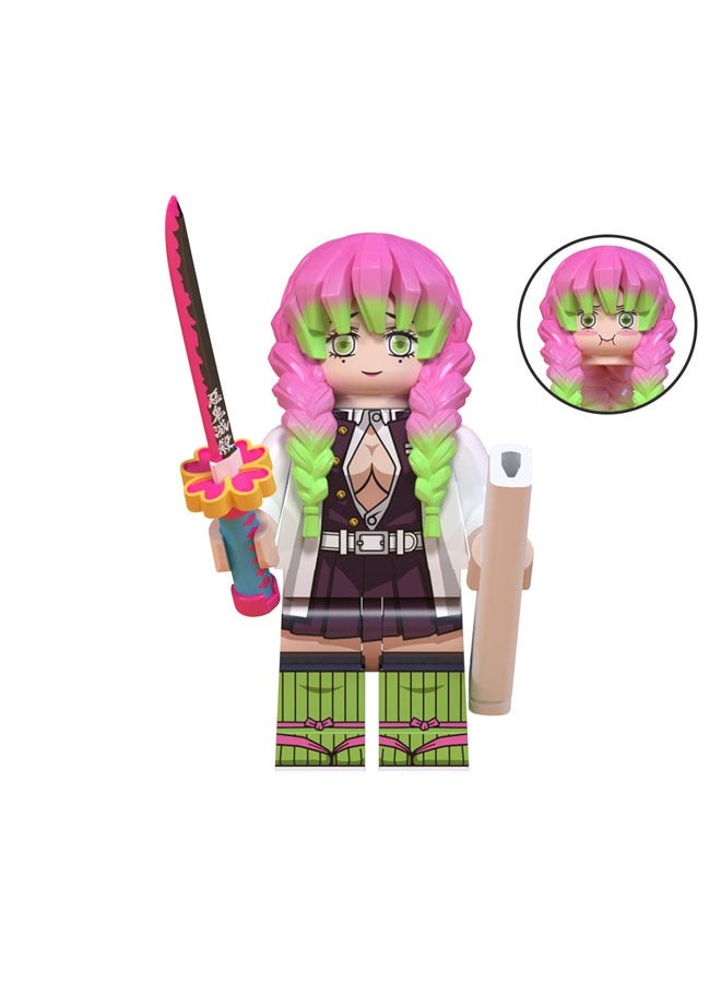 Demon Slayer Blade Kids Building Block Figures Toy, 8 Pieces Demon Slayer Blade Character Decoration Children's Birthday Decoration Collection Gifts