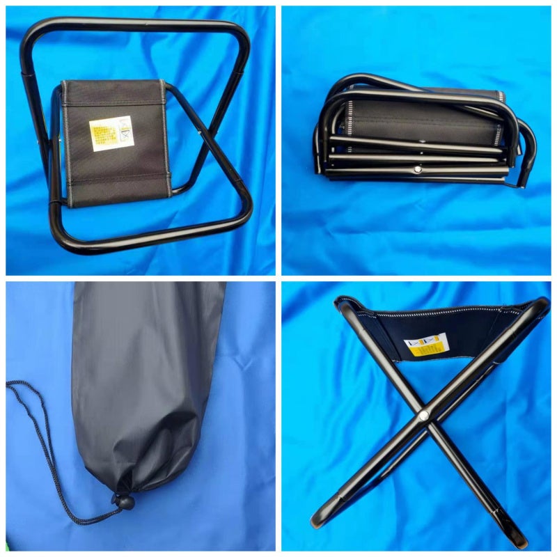 Portable Folding Stool: Camouflage S Size, Lightweight Durable Alloy Oxford Cloth - Stable Rivet Fixed Compact Design, Foldable Lightweight Chair for Outdoor Travel Camping Fishing Barbecue - Image 5