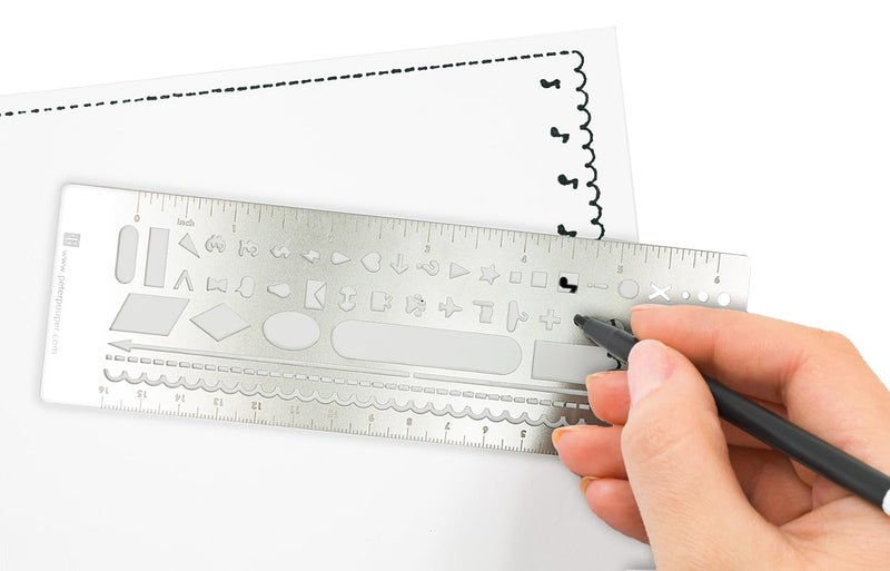 Peter Pauper Press Metal Stencil Bookmark for Bullet Journals, Hardcover - Image 1