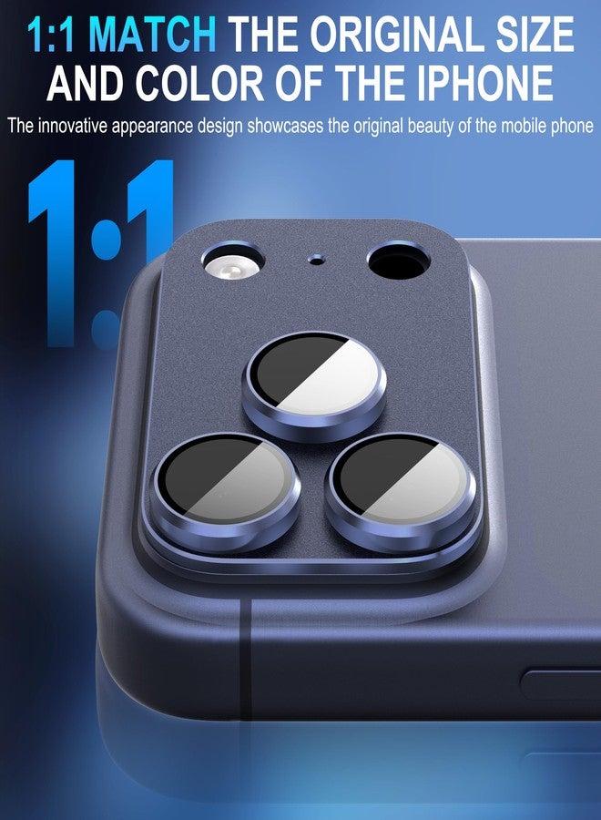 سومان غطاء حماية عدسة الكاميرا من Suoman لهاتف iPhone 17 Pro، مزود بغشاء حماية مدمج لعدسة الكاميرا، لون أزرق داكن. - Image 3