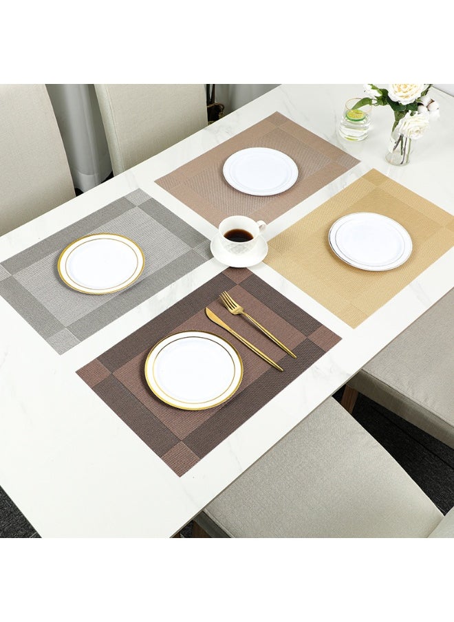 NIBEMINENT 2pcs Square Insulation Mat Home Non-slip Table Mat Decoration Mat  - Image 2
