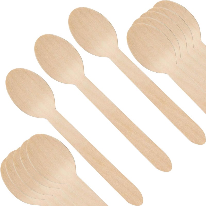 Careswipe Disposable Wooden Spoons Cutlery Set 16cm 25 Pcs - Image 1