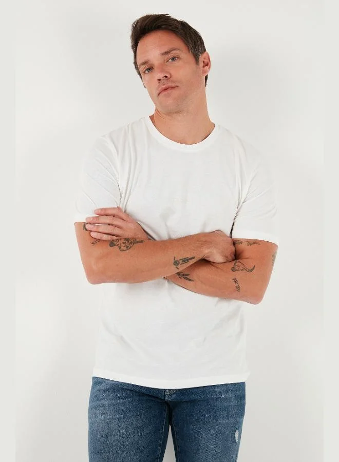 Buratti Detailed Cotton Regular Fit Crew Neck T-Shirt Men's T-Shirt 59020203