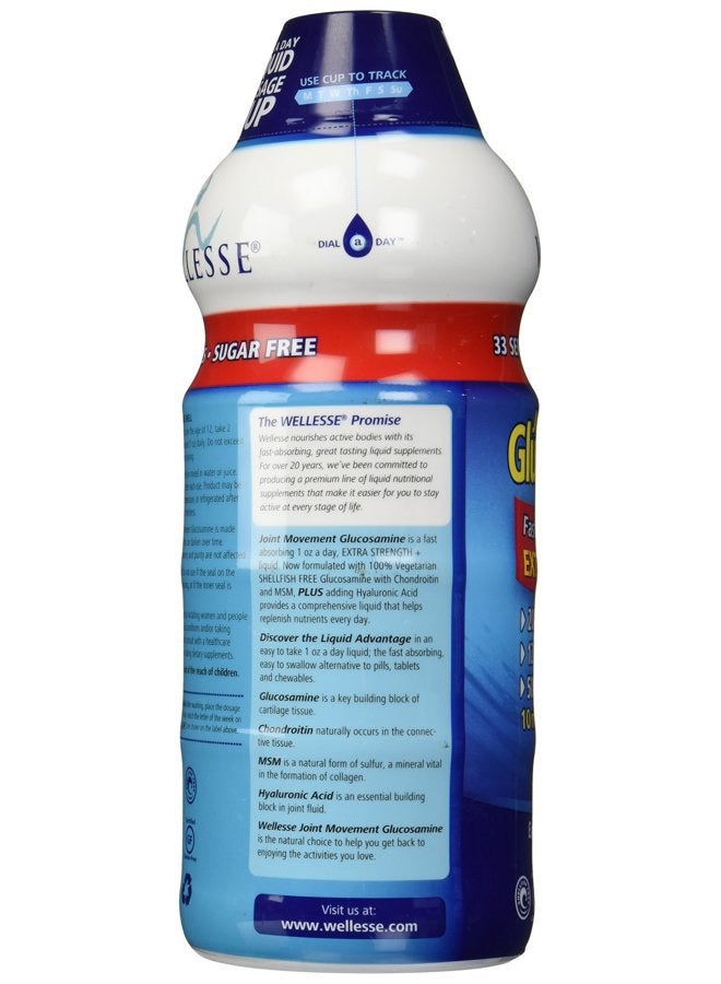 Wellesse Joint Movement Glucosamine With Chondroitin & Msm 33.8 fl oz (1000 ml) - Image 2