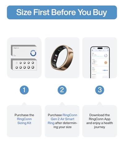 RingConn Gen 2 Air UltraThin AI Smart Ring 10Day Battery Life FitnessSleepStressHR Tracker for WomenMen No App Fee for Standard Features iOS Android Compatible Size 11 Dune Gold - Image 3