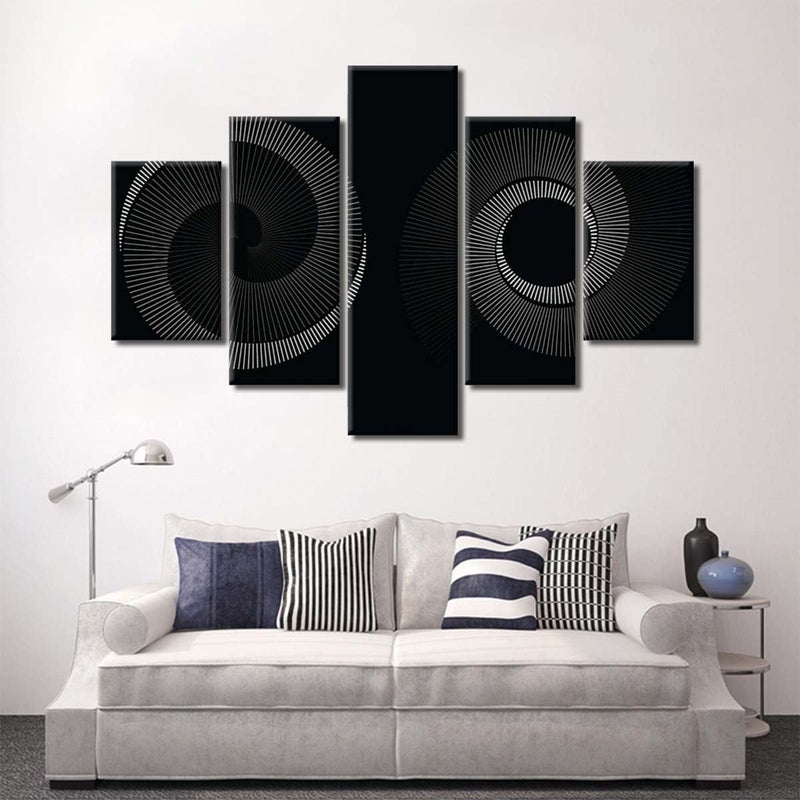 BPA Spirals Canvas Wall Art - 5 Piece Set - Image 1