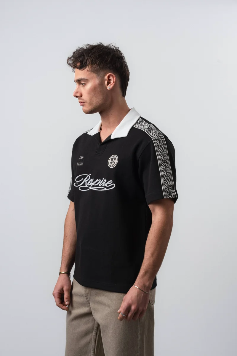 RESPIRE Men's Respire Retro Jersey T-Shirt Black
