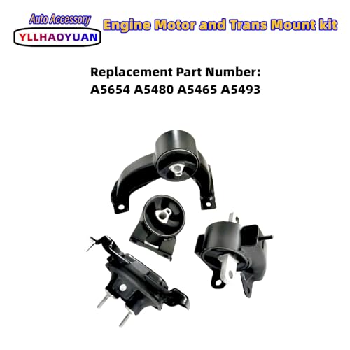 Yllhaoyuan Engine Motor Mount Set 4Pcs Fits for 2008 2009 2010 Chrysler Town & Country 3.3L 3.8L 4.0L Do-dge Grand Caravan 3.3L 3.8L 4.0L A5654 A5480 A5465 A5493 GP3156 GP3186 GP3155 GP3228 - Image 3