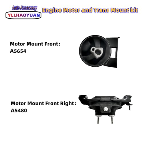 Yllhaoyuan Engine Motor Mount Set 4Pcs Fits for 2008 2009 2010 Chrysler Town & Country 3.3L 3.8L 4.0L Do-dge Grand Caravan 3.3L 3.8L 4.0L A5654 A5480 A5465 A5493 GP3156 GP3186 GP3155 GP3228 - Image 5