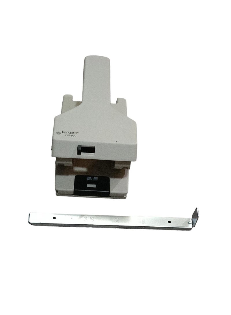 Kangaro Double-hole paper puncher, Grey color, without plastic base, paper holder, 65-sheet puncher - Image 4