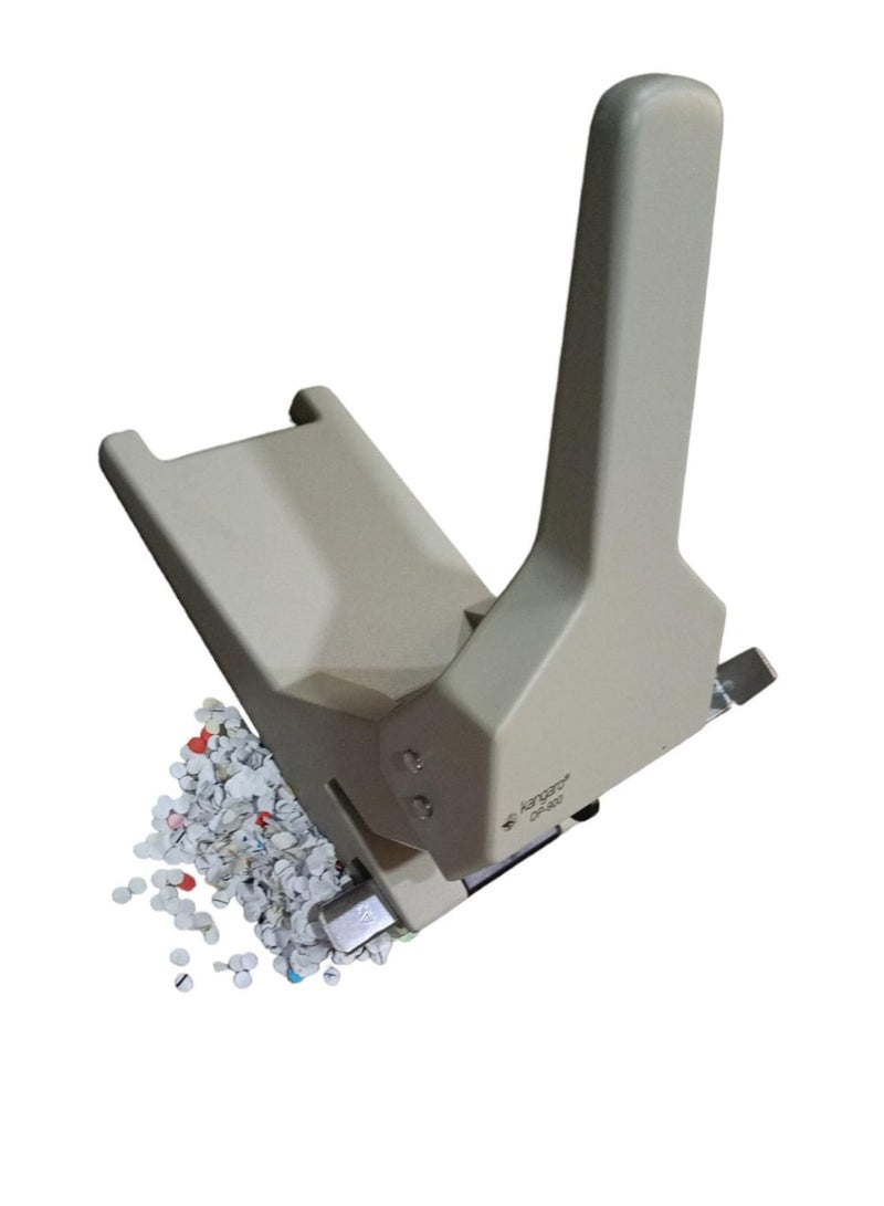 Kangaro Double-hole paper puncher, Grey color, without plastic base, paper holder, 65-sheet puncher - Image 3