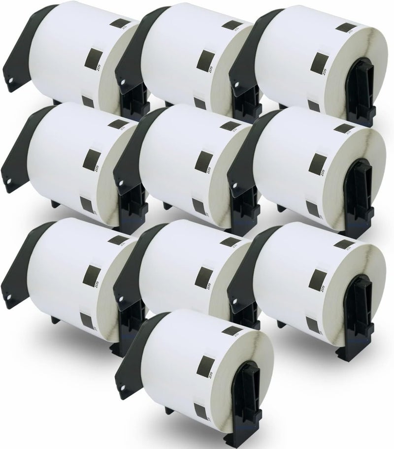 BETCKEY - Compatible Barcode Labels Replacement for Brother DK-1209 (2.4 in x 1.1 in), Use with Brother QL Label Printers [10 Rolls/8000 Labels] - Image 1