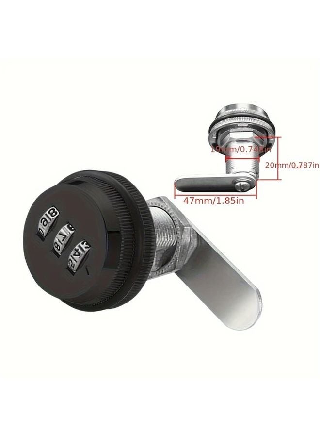 Black Alloy Zinc Digital Combination Lock Box For Mail Cabinet - Image 3