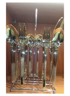 Arshia A set of forks and spoons, 38 pieces, on a German gold stand, 3035  - Image 1