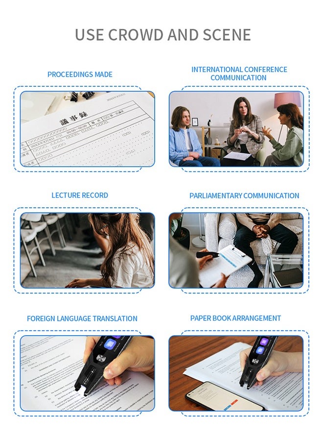 Generic - AI International Language Translator Pen And Electronic Dictionary, Real-time Voice Translation Into 138 Languages Including Arabic, Supports Offline Translation, Equipped With Scanning Function - Image 1