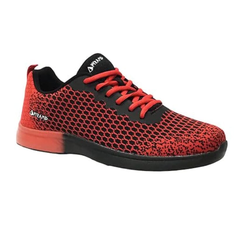 Pyramid Mens Path Lite Seamless Mesh Bowling Shoes RedBlack Size 85