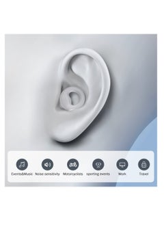 T NEWFUN High-Fidelity Reusable Earplugs | for Concerts Musicians Motorcycles Noise Sensitivity Conditions and More – 8 Ear Tips in XS, S, M, L – 26dB Noise Cancelling - Transparent  - Image 2