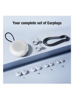T NEWFUN High-Fidelity Reusable Earplugs | for Concerts Musicians Motorcycles Noise Sensitivity Conditions and More – 8 Ear Tips in XS, S, M, L – 26dB Noise Cancelling - Transparent  - Image 4