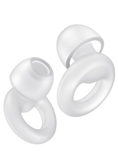 T NEWFUN High-Fidelity Reusable Earplugs | for Concerts Musicians Motorcycles Noise Sensitivity Conditions and More – 8 Ear Tips in XS, S, M, L – 26dB Noise Cancelling - Transparent  - Image 1