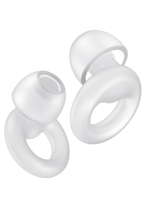 High-Fidelity Reusable Earplugs | for Concerts Musicians Motorcycles Noise Sensitivity Conditions and More – 8 Ear Tips in XS, S, M, L – 26dB Noise Cancelling - Transparent
