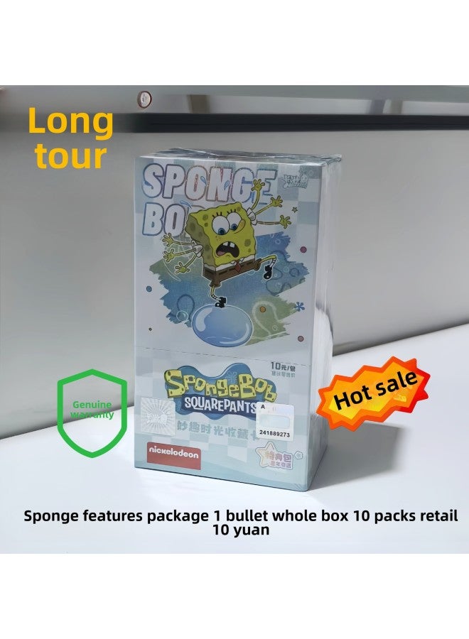 Card Tour Genuine Pony Hui Moon Pack 6th 65 Play SC Card Rainbow Pack 3 Fun Shadow 2 Twilight Full Of Collection Cards Wholesale-Color:Spongebob Squarepants [1 Bonus Package] 1 Box Of 10 Packs  - Image 1
