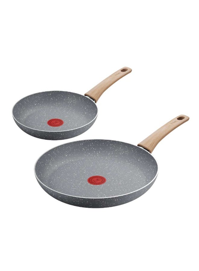 T-Fal Healthy Cook 2 pc set Cookware, Mineralia, Non stick coating, Safe, Healthy, Thermo Signal, Heat indicator, Mineralia base, Searing, Recipes B7019082 - Image 1