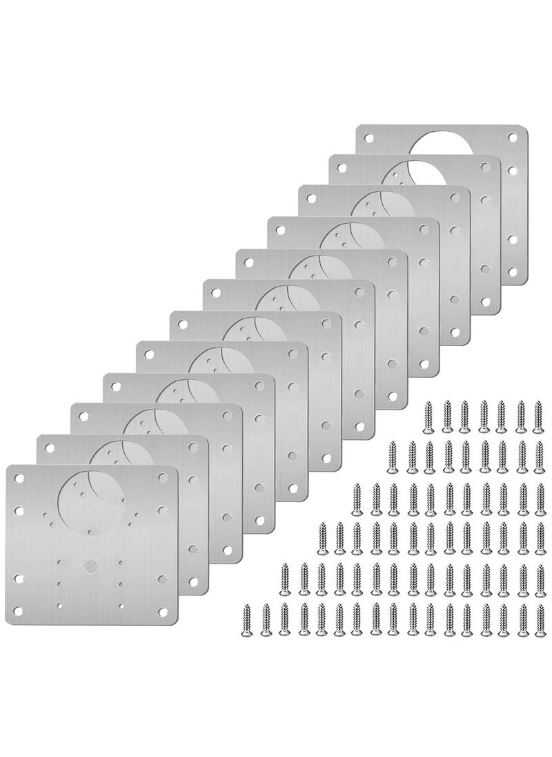 Generic 12PCS Hinge Repair Brackets, Cabinet Hinge Repair Plate, Hinge Repair Brackets for Cabinet Furniture Drawer Window Stainless Steel Plate Repair  - Image 1