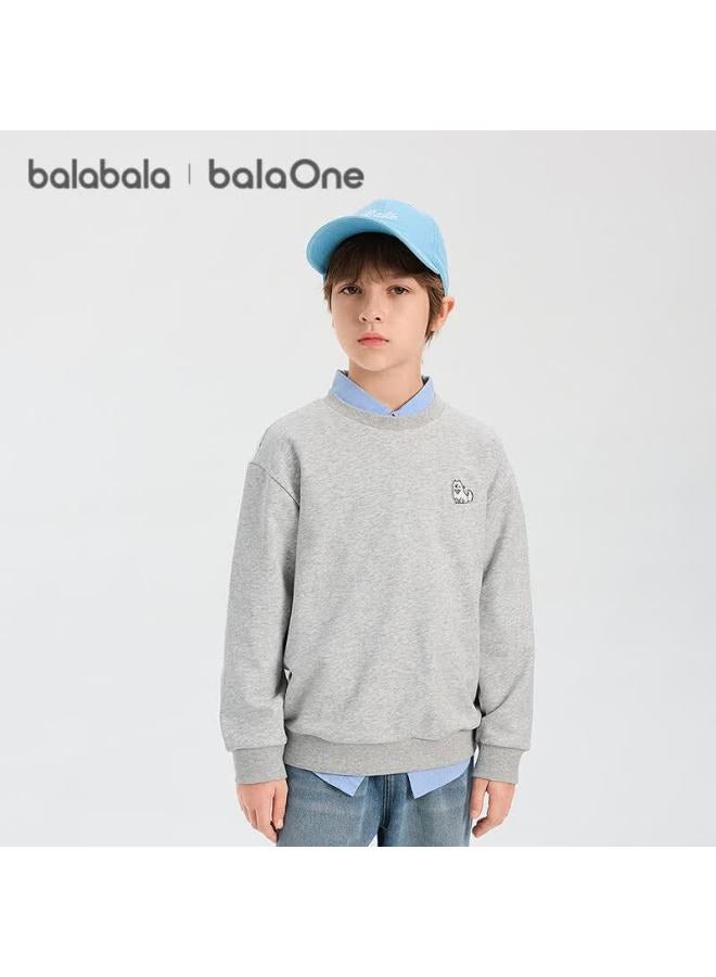 Balabala Kids Sweatshirt Long Sleeve Boys  New Spring Versatile T-shirt Girls Top Youth Base Shirt - Image 3