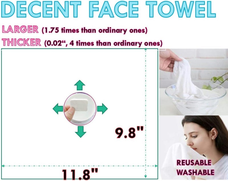 QUALIALL Premium Compressed Towel Tablet, Essential Face Washcloths for Travel, Camping, Hiking, Sports and Beyond, Portable Disposable Thicker Larger, Pure Cotton, 20PCS - Image 3
