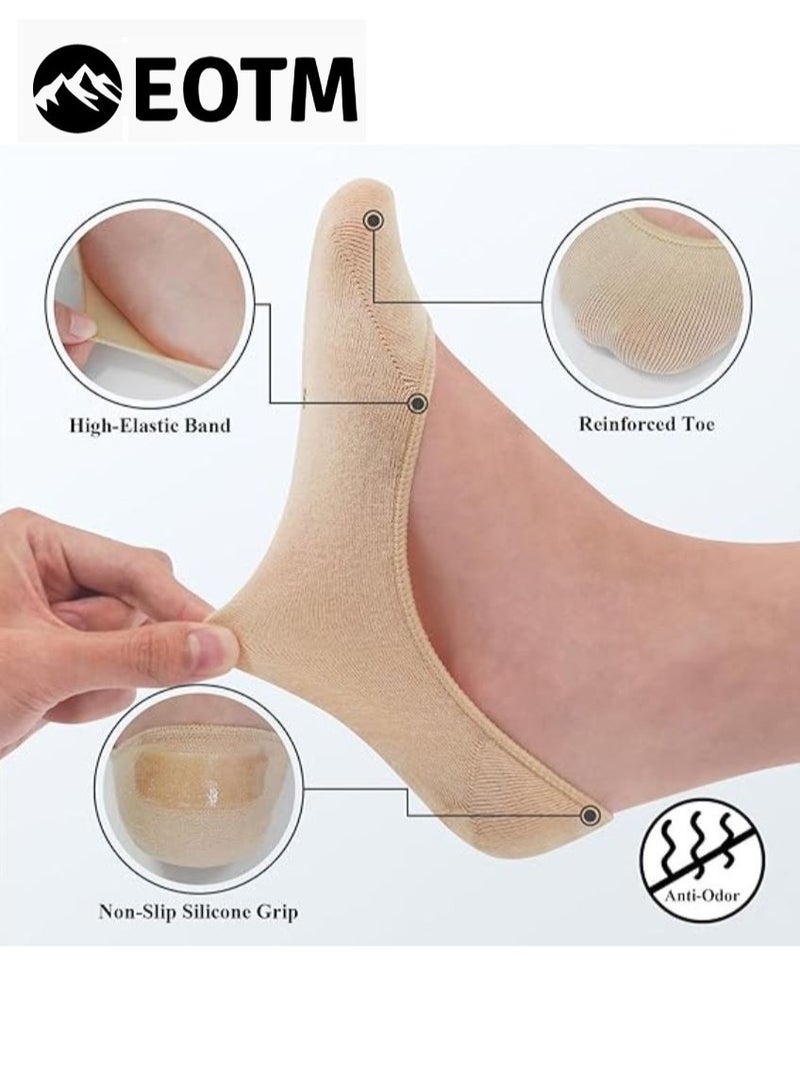 EOTM 6 Pairs Non Slip Invisible Ultra Low Cut No Show Socks For Women  - Image 2