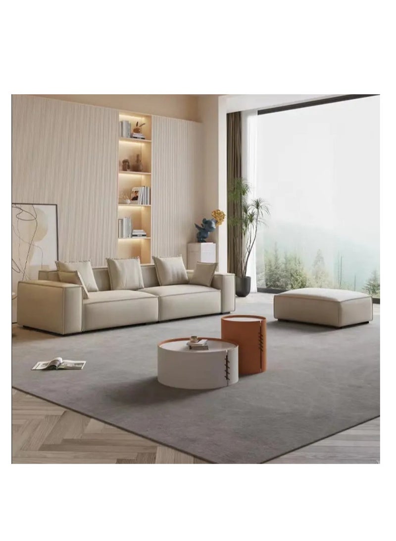 Ripple FURNITURE Luxury Modern Design Home Furniture Sofa L Shape Sofa Velvet Sofa Set Furniture 5 Seater Begie  360X98X70  - Image 2