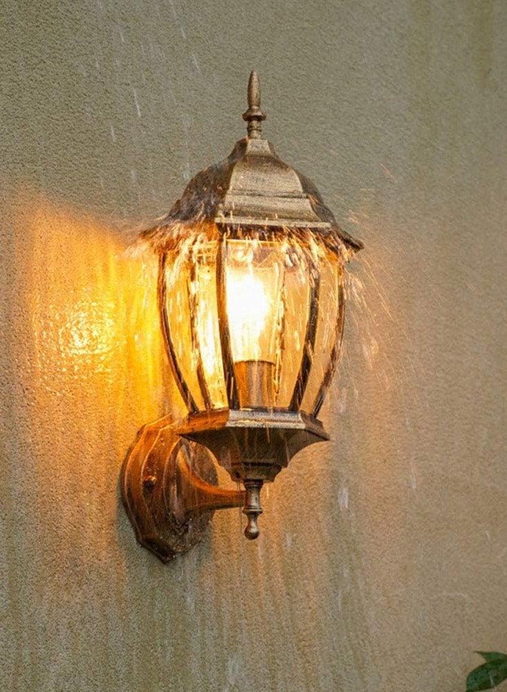 general European Antique Gold Vertical Exterior Wall Lamp E27 Socket, Wall Lighting House Entrance Courtyard with IP44 Protection Wall Lights Wall Lighting Porch Aisle Corridor Wall Spotlights - Image 3