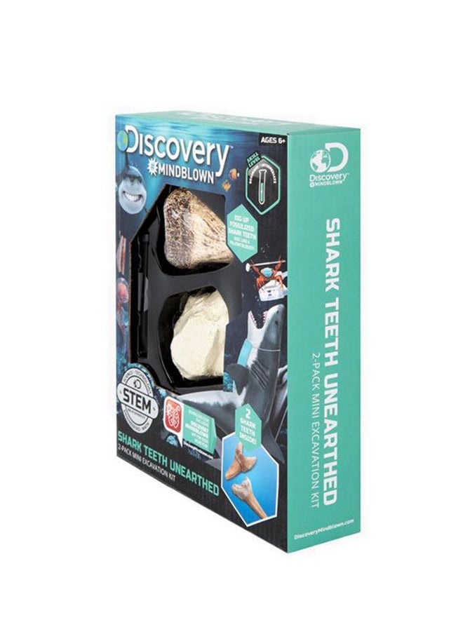 Discovery Mindblown Toy Excavation Kit Mini Shark Tooth 2Pc  - Image 2