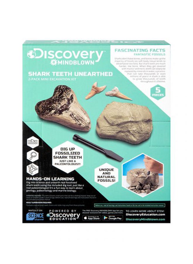 Discovery Mindblown Toy Excavation Kit Mini Shark Tooth 2Pc  - Image 3