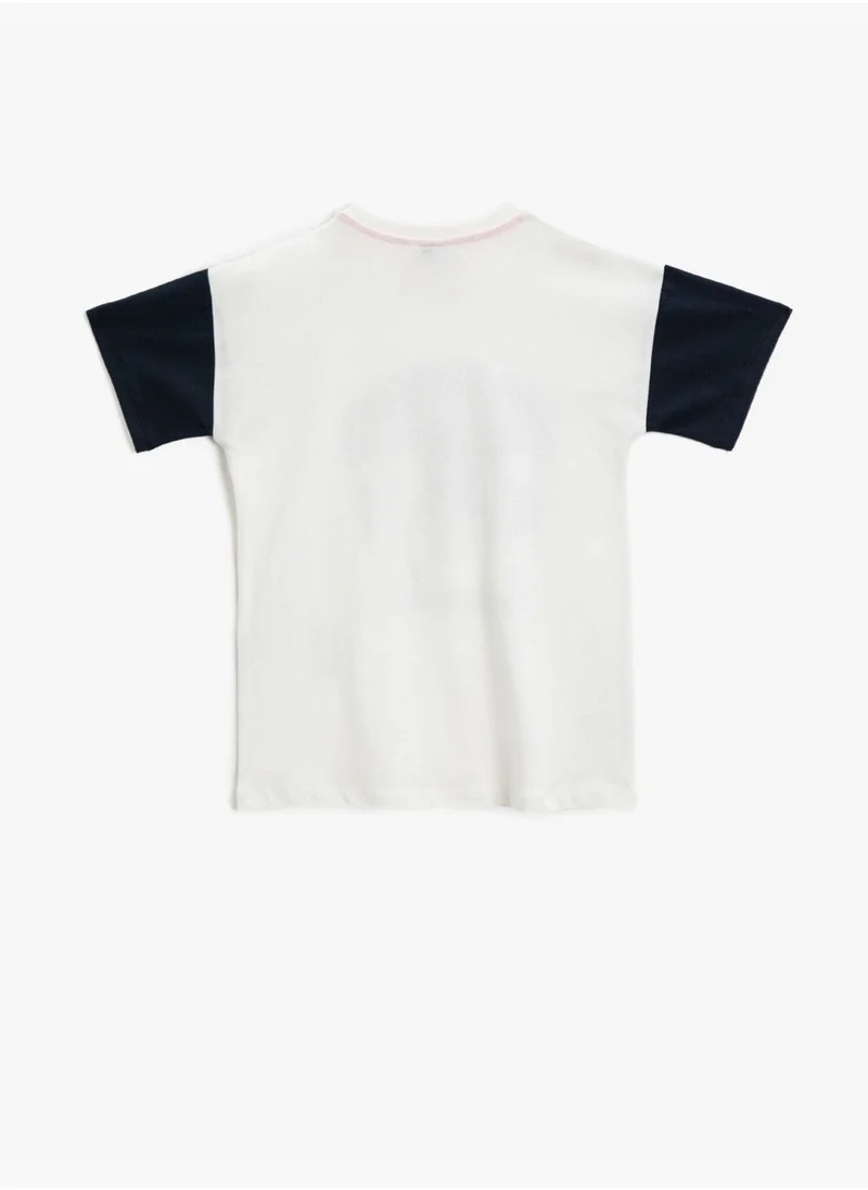 KOTON Printed T-Shirt Crew Neck Cotton