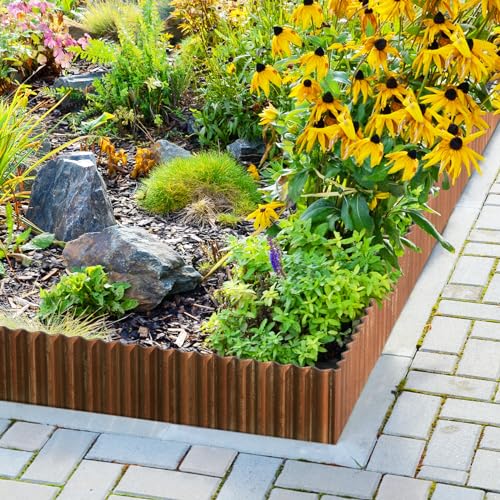 LAVEVE Corrugated Metal Garden Edging 6" x 40Ft, Landscape Edging Border for Lawn, Flower Bed, Garden Fence, Paver Edging (Real Rusted) - Image 3