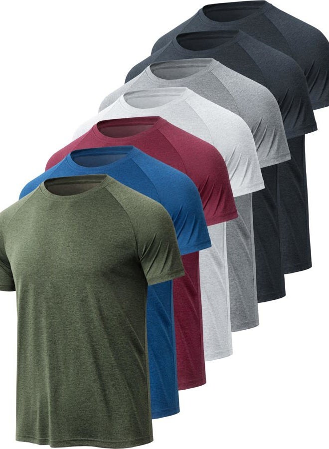BALENNZ Workout Shirts for Men, Moisture Wicking Quick Dry Active Athletic Men's Gym Performance T Shirts - Image 1