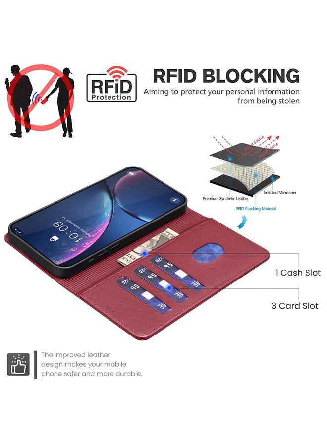 اس-توب جراب هاتف Samsung Galaxy A06 من الجلد المقاوم للسرقة بتقنية RFID وملمس الليتشي - Image 5